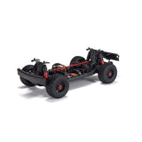 ARRMA 1/8 Mojave 4S 4x4 RTR desert truck, detailed orange and black off-road RC vehicle with rugged tires and suspension.