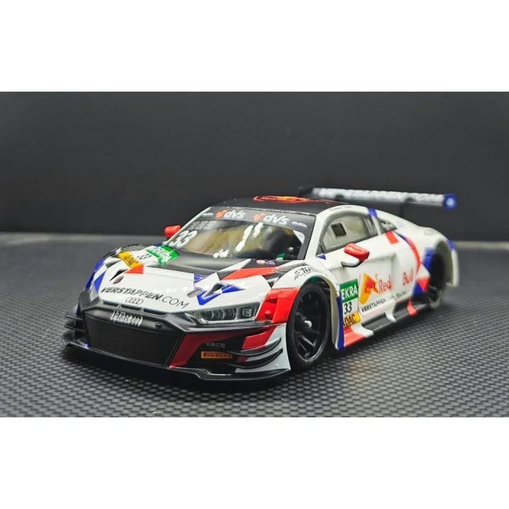 GL Racing 1/28 scale Redbull R8 LMS GT3 body shell, 98mm size, featuring detailed design for RC car models.