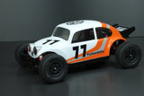 RC body by Phat Bodies for 1:14 and 1:12 chassis, Funkenblitz design, featuring detailed graphics and aerodynamic shape.