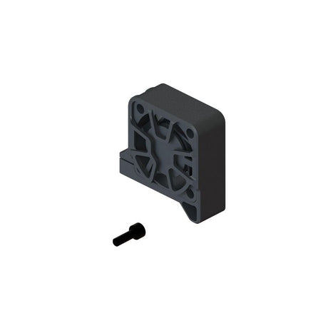 ARRMA Motor Fan and Mount Set GROM for RC car, featuring a cooling fan and mounting hardware in black