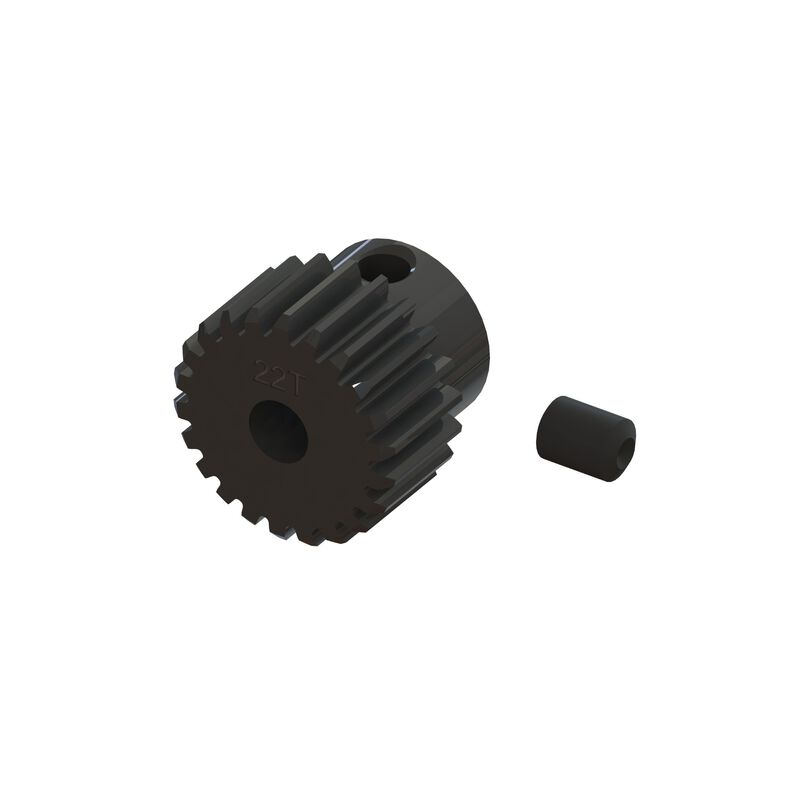 ARRMA 0.5 MOD Pinion Gear with 3.2mm bore, durable metal construction for RC car drivetrain.