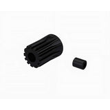 ARRMA 0.5 MOD Pinion Gear with 3.2mm bore, durable metal gear for RC cars, shown with detailed teeth and bore opening.
