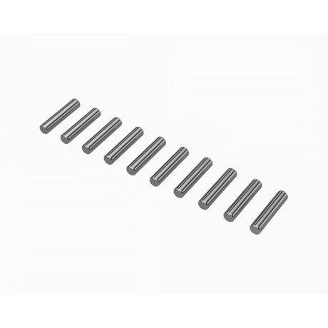 Set of 10 ARRMA wheel hex pins, 10mm size, for RC vehicle wheel hubs, shown in a close-up image.