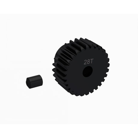ARRMA 0.5 MOD pinion gear with 3.2mm bore, designed for RC cars, showing the gear's teeth and metal construction.