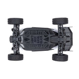 ARRMA 1/14 Typhon GROM 4X4 RTR brushed buggy, showing its rugged off-road design with large tires and sleek body.