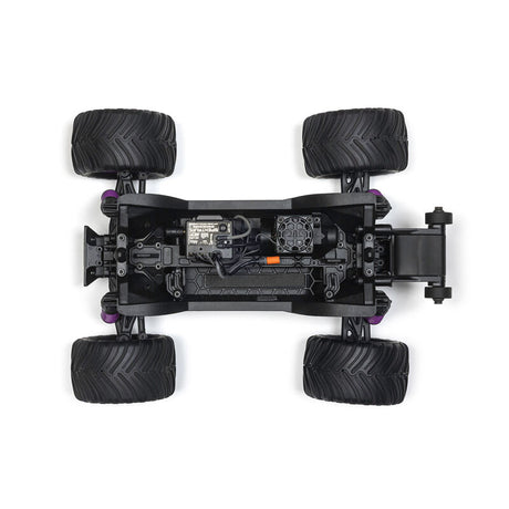 ARRMA 1/16 Quake Grom 4x4 RTR brushed monster truck with rugged design and off-road tires, ready for outdoor adventures.
