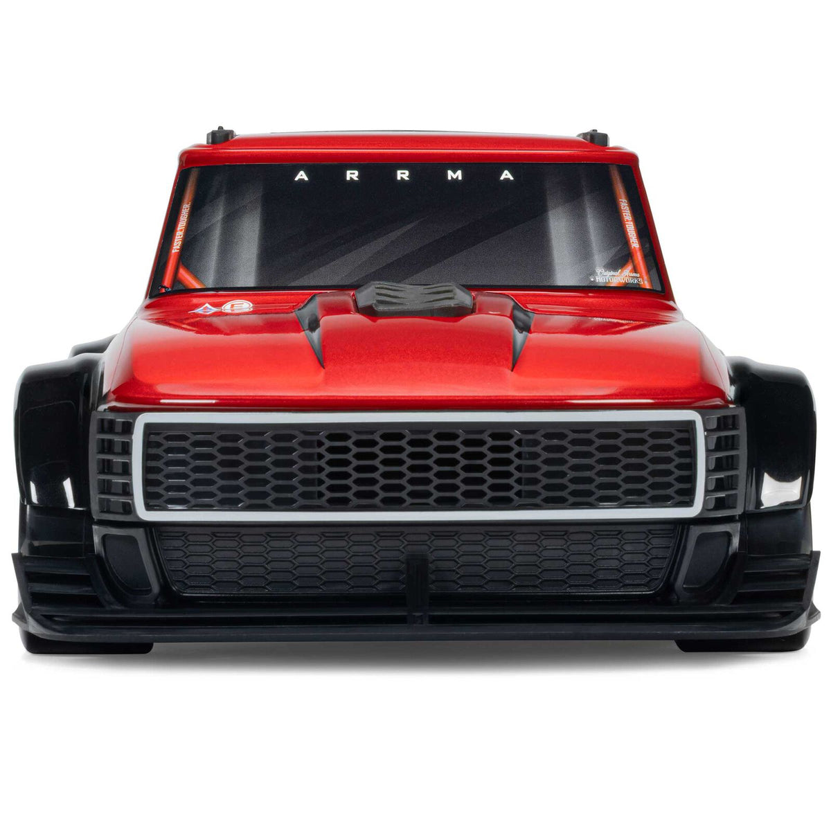 ARRMA 1/12 Infraction GROM 3S BLX 4x4 street truck with brushless motor, showing the detailed RC truck design and vibrant paint.