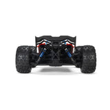 ARRMA 1/16 Mini Kraton 3S RC car with charger and battery, detailed close-up showing the rugged off-road design