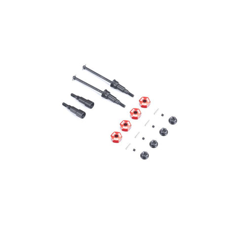 ARRMA GROM metal axle and hex set with durable components, designed for enhanced performance and durability in RC vehicles.
