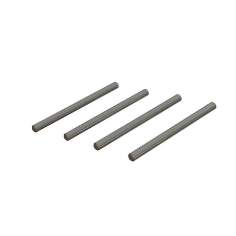 Set of four ARRMA hinge pin 2.5x37mm for RC car suspension, showing metal pins with black caps on a white background.