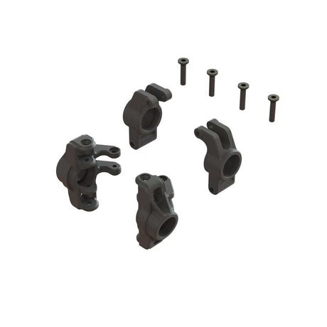 ARRMA hub set for front and rear, standard size, featuring durable construction for RC car stability and performance.