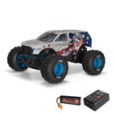 ARRMA 1/10 Freedom Flyer 223s 2WD brushless monster truck with large tires and detailed design, ready for off-road racing.