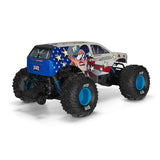 ARRMA 1/10 Freedom Flyer 223s 2WD brushless monster truck with large wheels and detailed body in a dynamic racing stance