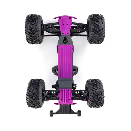 ARRMA 1/10 Quake 223S DSC 2WD RTR brushless monster truck with large tires and detailed body in action.