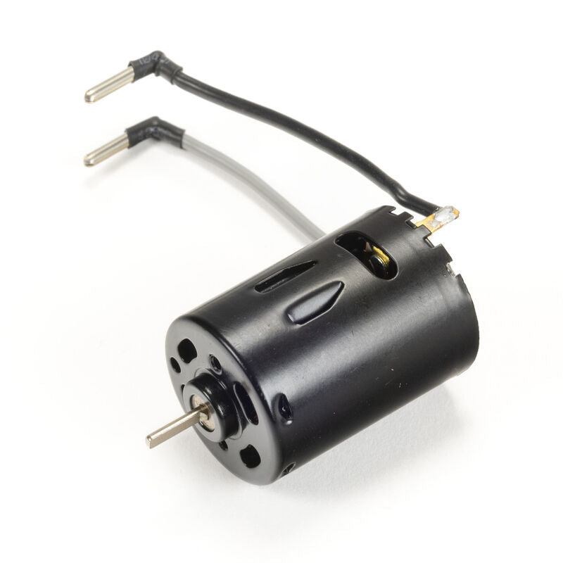 ARRMA Mega 380 brushed motor for RC cars, with metal casing and wiring, designed for high-performance remote control vehicles.