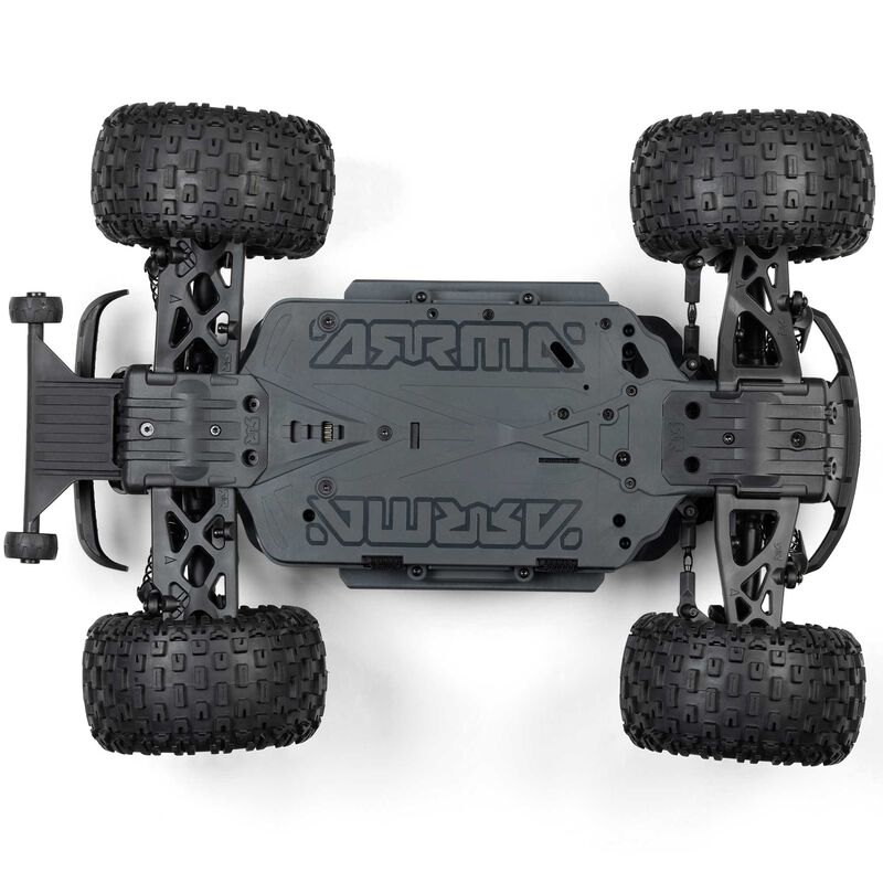ARRMA 1/10 scale Granite 223S DSC 4x4 RTR brushless monster truck with rugged tires and detailed body in the image