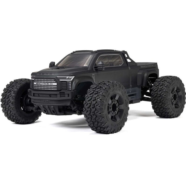 ARRMA 1/10 scale BIG ROCK 223S DSC 4x4 RTR brushless monster truck with rugged tires and detailed body design.
