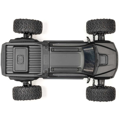 ARRMA 1/10 scale BIG ROCK 223S DSC 4x4 RTR brushless monster truck shown in vibrant orange with large off-road tires