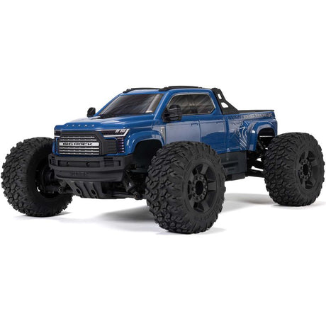 ARRMA 1/10 Big Rock 223S DSC 4x4 RTR brushless monster truck driving over rocky terrain