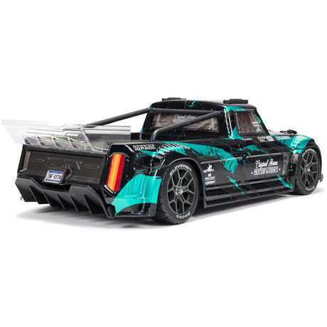 ARRMA 1/8 Infraction 3S 4X4 RC car with sleek design and detailed body, ready for high-speed off-road racing.