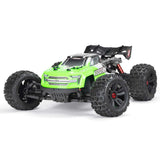 ARRMA 1/10 Kraton 4S 4X4 RTR brushless speed truck with large tires and detailed body, ready for off-road racing.