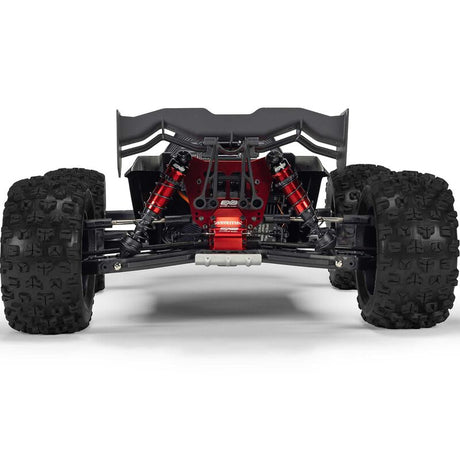 ARRMA 1/8 Kraton 6S EXB 4x4 RTR RC truck with rugged design and large tires, ready for off-road adventure.