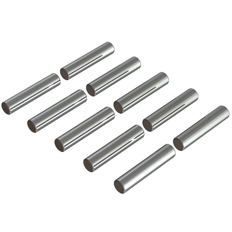 Set of 10 ARRMA 2.5x12mm pin screws with hex head, ideal for RC car assembly and repairs.