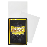 Clear Dragon Shield top-loading perfect fit sleeves for trading cards, made by Dragon Shield, shown on a white background.