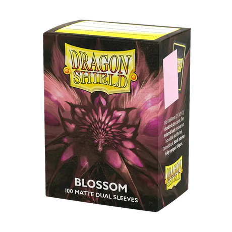 Dragon Shield Blossom Dual Matte Standard Sleeves for trading cards, featuring colorful blossom design and matte finish.