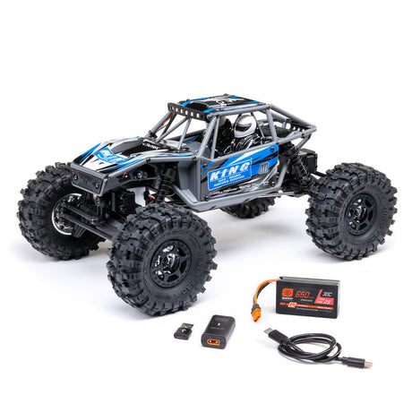 Axial 1/18 scale Capra 4WS 4x4 brushed rock crawler with detailed body and rugged tires, ready for off-road adventures.