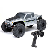 Axial 1/10 SCX10 III Coyote 4x4 RTR brushed rock crawler with detailed body and off-road tires on rugged terrain