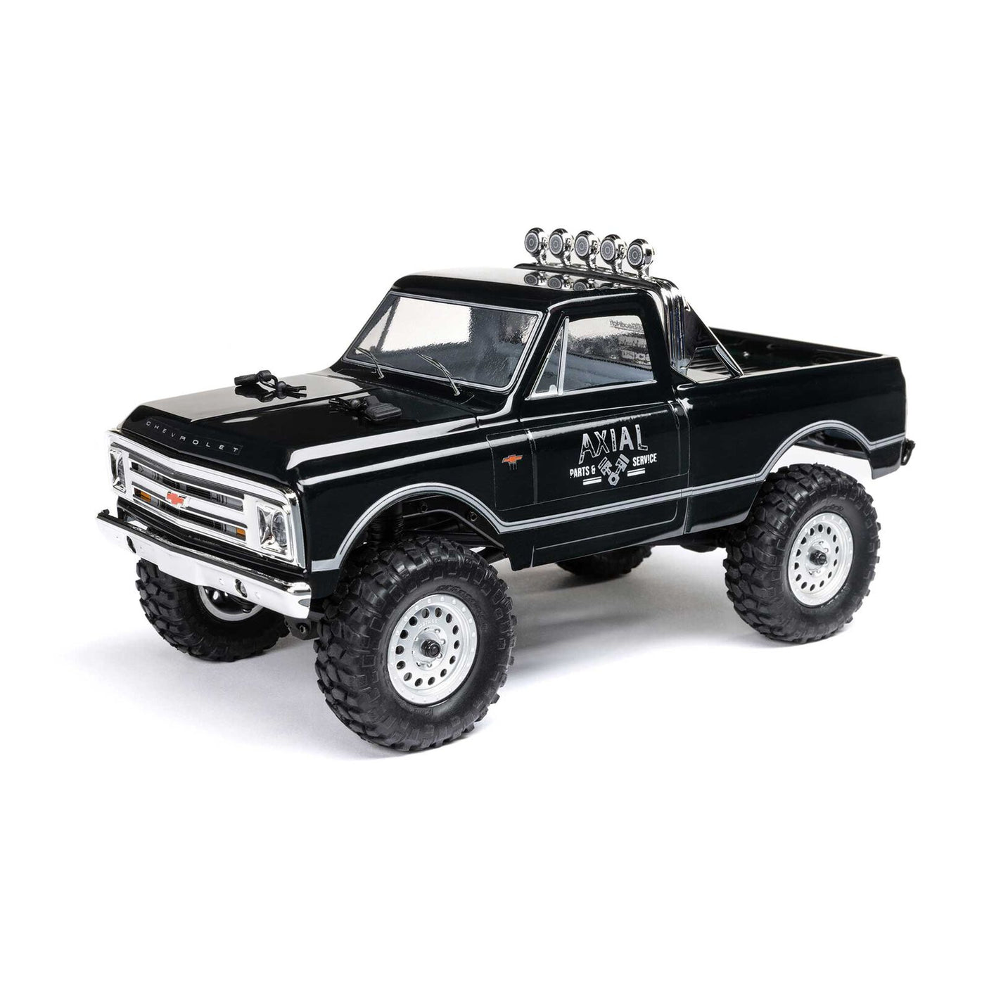 Axial 1/24 scale SCX24 1967 Chevrolet C10 4WD truck RTR model with detailed exterior and rugged off-road design.