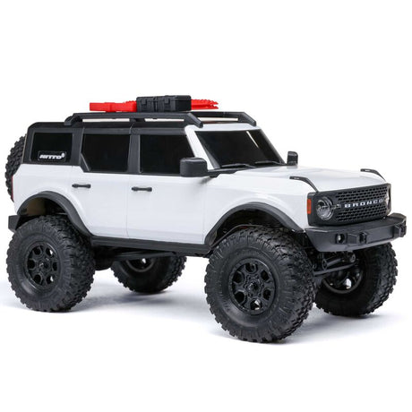 Axial 1/24 scale Ford Bronco SCX24 4X4 RTR brushed rock crawler with detailed exterior and rugged tires.