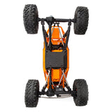 Axial 1/10 RBX10 Ryft 4X4 RTR brushless rock bouncer crawling over rocky terrain.