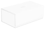 White Ultimate Guard Arkhive 800+ XenoSkin monocolor card storage box with secure lid for collectible card storage.