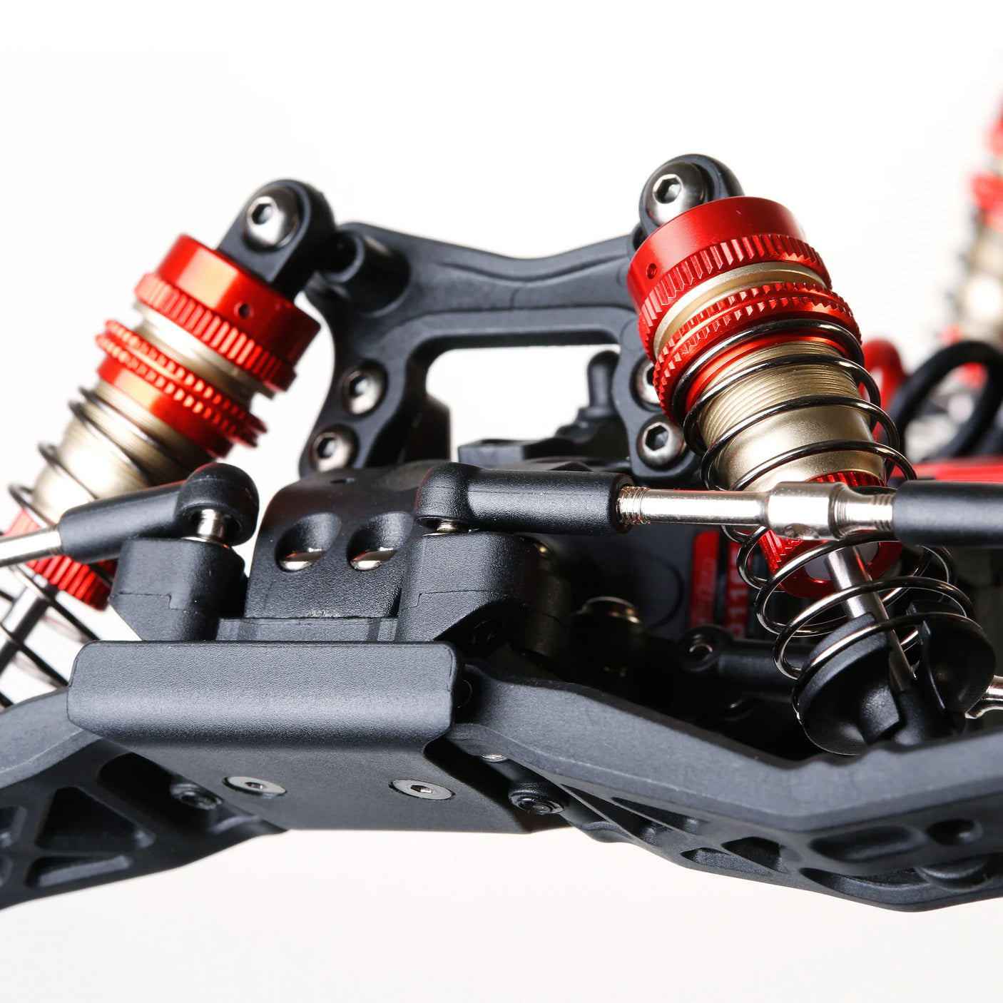 LC Racing BHC-1 1/14 2WD Buggy Kit showing chassis, wheels, and detailed suspension components on a clean background.