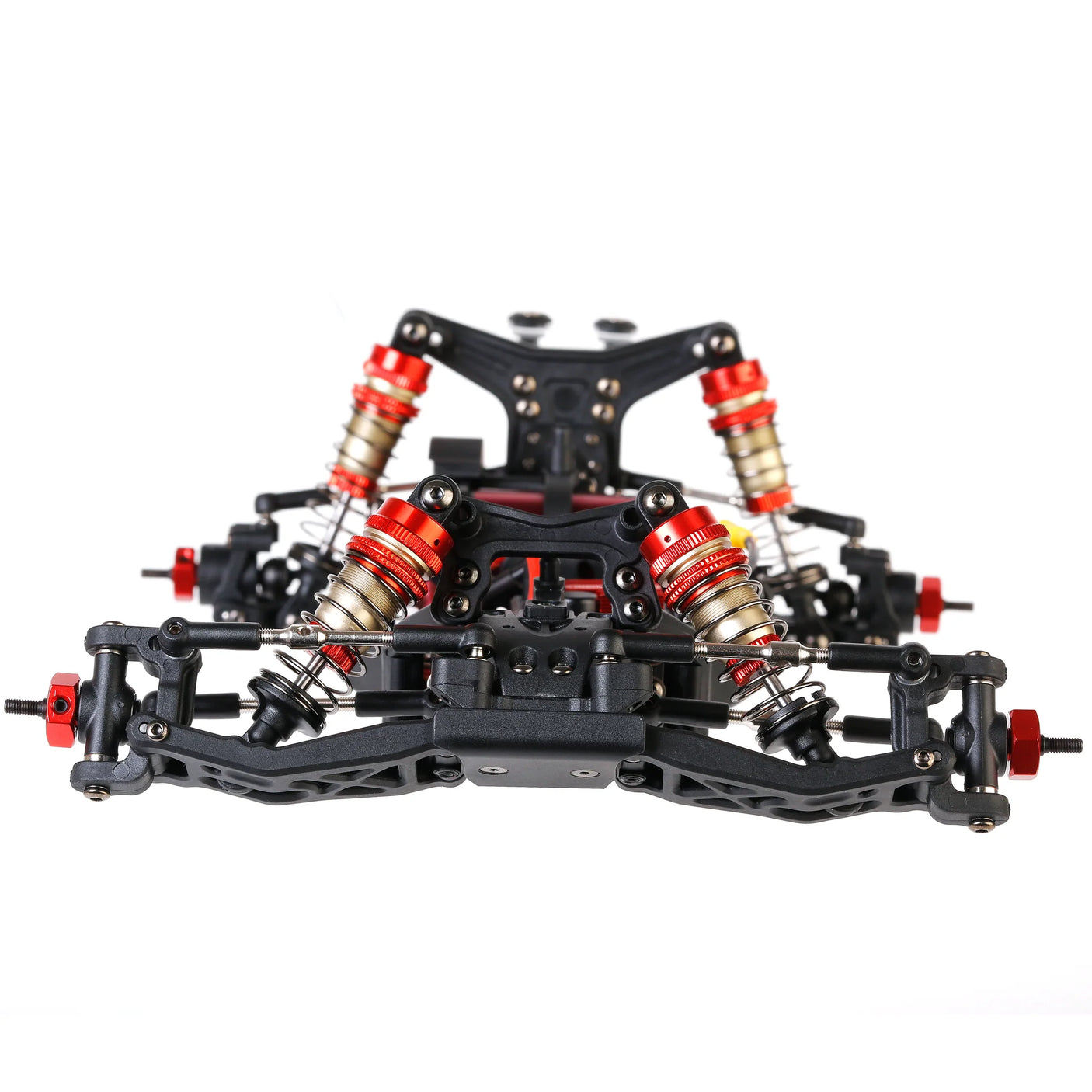 LC Racing BHC-1 1/14 2WD Buggy Kit with detailed chassis and components for RC racing, assembled and ready for use.
