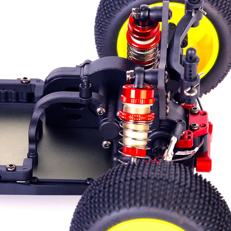 LC Racing BHC-1ST 1/14 scale 2WD stadium truck kit with detailed chassis and components on a clean background.