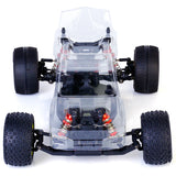 LC Racing BHC-1ST 1/14 2WD Stadium Truck Kit with detailed chassis, wheels, and suspension components visible in the image.