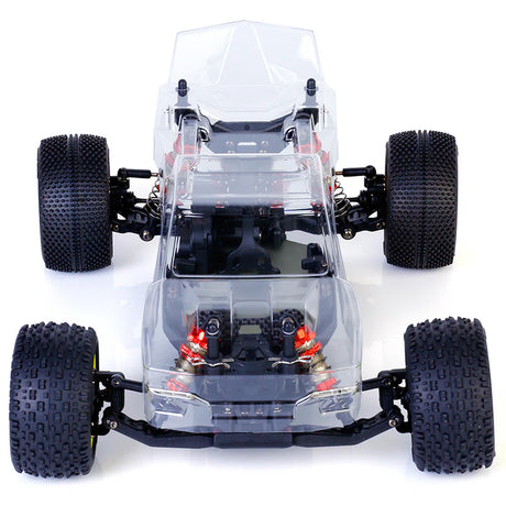 LC Racing BHC-1ST 1/14 2WD Stadium Truck Kit with detailed chassis, wheels, and suspension components visible in the image.