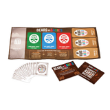 Cards from the Bears vs Babies card game by Exploding Kittens, featuring colorful, humorous illustrations in the box.