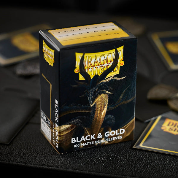 Black and Gold Dual Matte Standard Sleeves