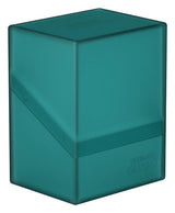 Ultimate Guard Boulder 80+ card case in petrol color, designed for storing and protecting trading and playing cards.