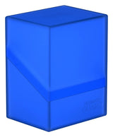 Ultimate Guard Boulder 80+ deck case in sapphire, durable card storage with secure snap closure for collectible trading cards.