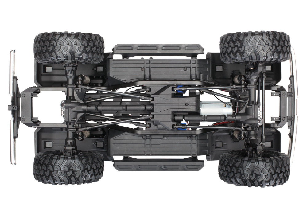 Traxxas TRX-4 1979 Ford Bronco remote control off-road vehicle on display with detailed exterior and rugged design