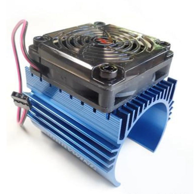 Hobbywing Heat Sink Combo C4 for RC car motors, featuring a cooling heatsink and ventilation components.