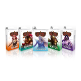 Flesh and Blood Silver Age Chapter 1 starter decks by Legends Story Studios, featuring collectible trading cards on a white background.