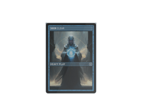 Heavy Play CURV Hard Inner Sleeves for collectible trading cards, clear plastic protective sleeve, front view of card inside.