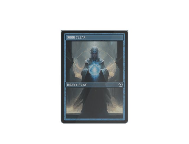 Heavy Play CURV Hard Inner Sleeves for collectible trading cards, clear plastic protective sleeve, front view of card inside.