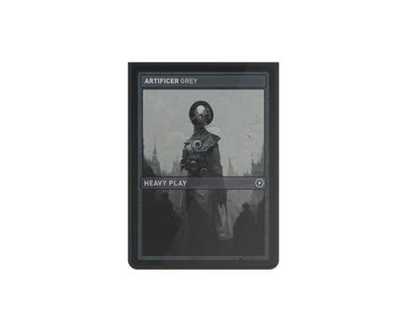 Heavy Play CURV Sleeves for collectible trading cards featuring Artificer Grey design on the front.